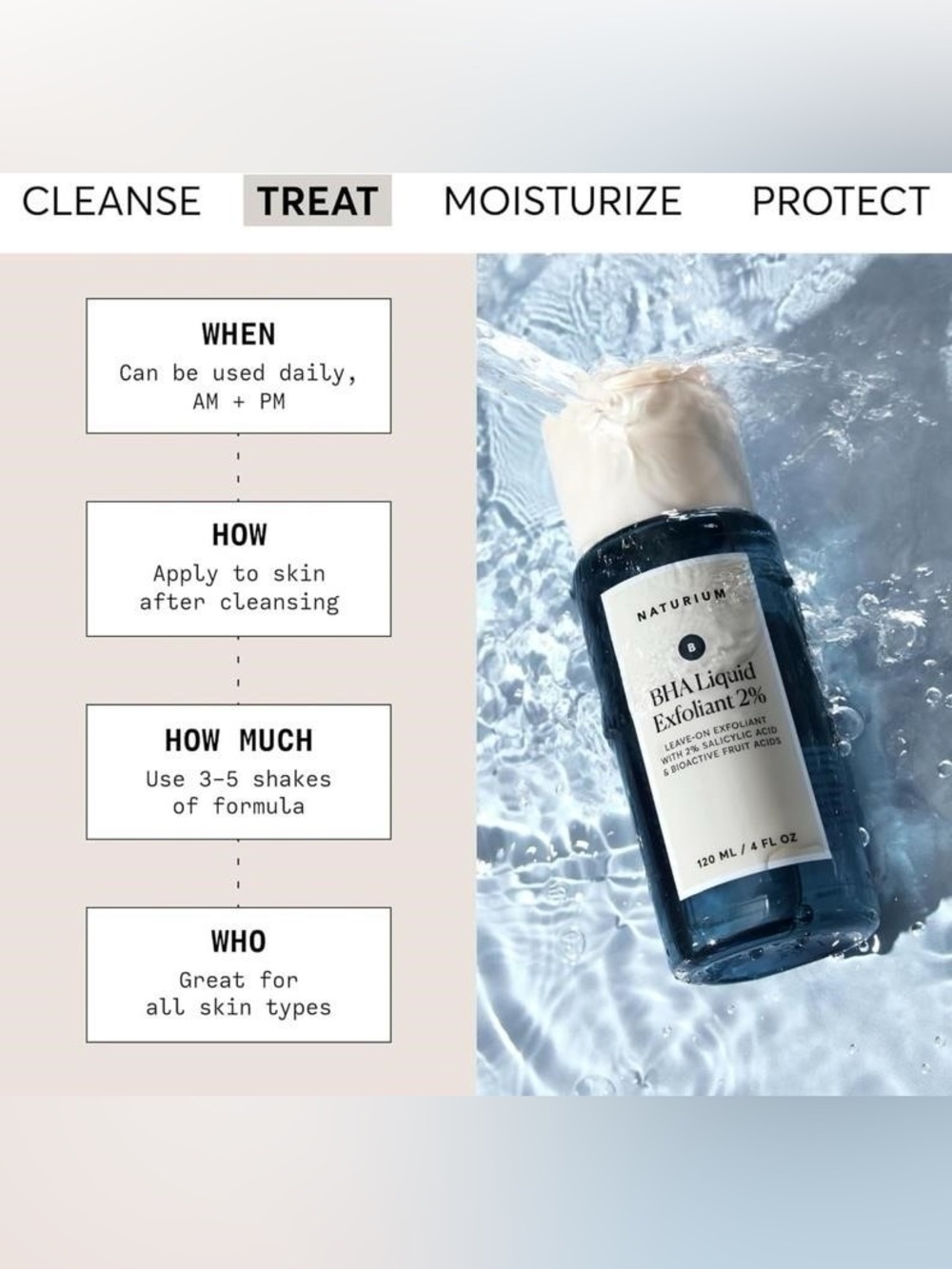 Naturium BHA Liquid Exfoliant 2% – Gentle Black Exfoliating Serum
